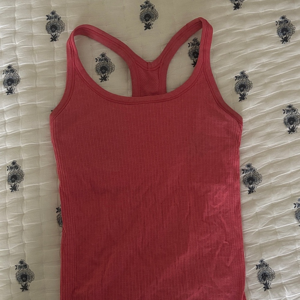 lululemon athletica Ribbed Racerback Tank Top - Coral Pink